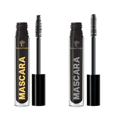 7C SEVENCROWN Mascara Black Waterproof Volume & Vegan & Cruelty Free Mascara Makeup Set Holiday Gift for Beauty Lovers
