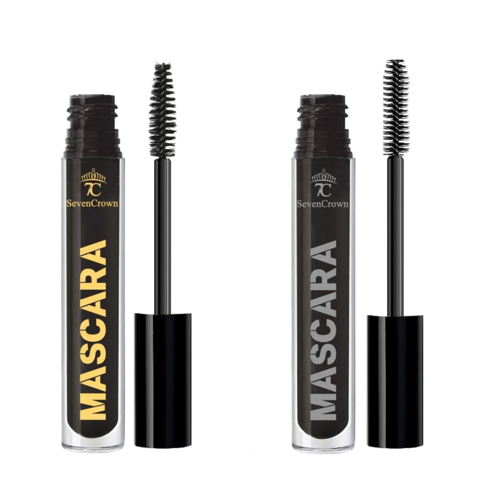 7C SEVENCROWN Mascara Black Waterproof Volume & Vegan & Cruelty Free Mascara Makeup Set Holiday Gift for Beauty Lovers