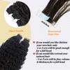 Natural Black Water Wave Tape in Human Hair Extension Black Women,100% Brazilian Virgin Hair Skin Weft Loose Wave Tape on Double Sided Hair Extensions for Short Hair view 4