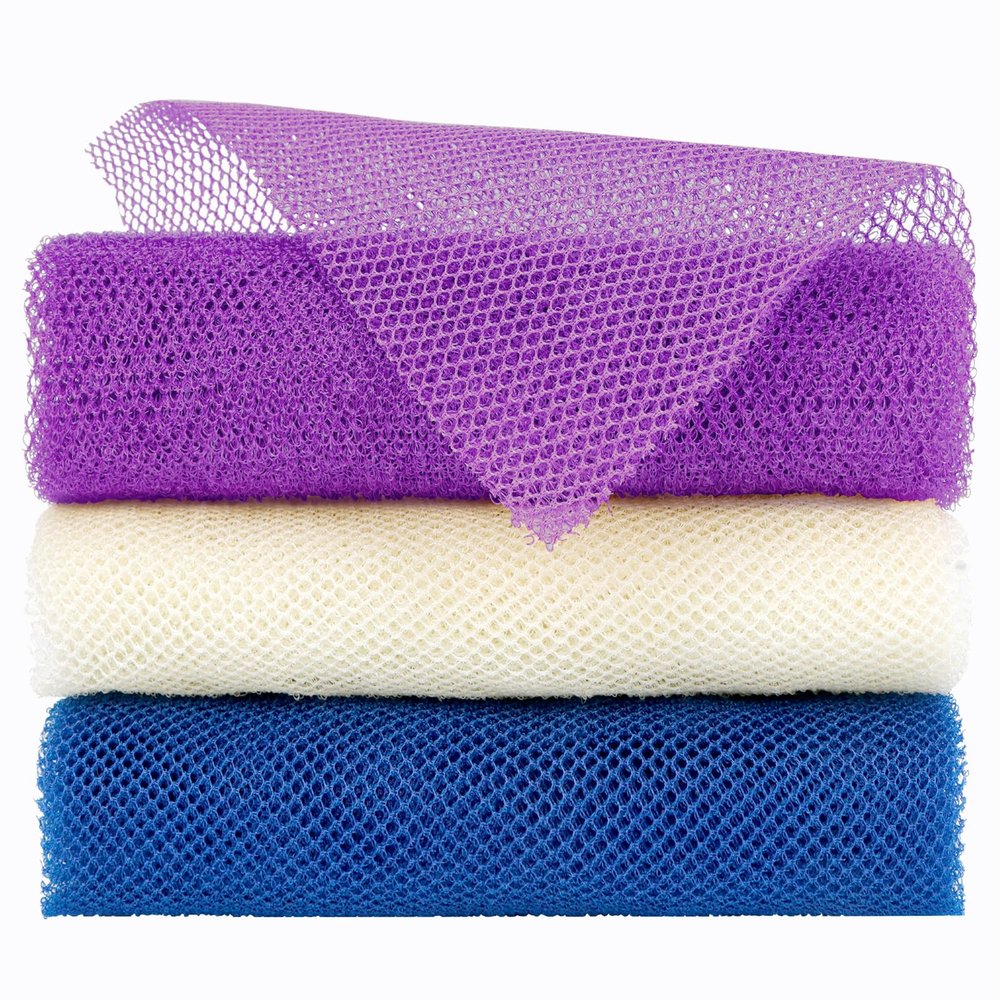 FARMOGA African Net Sponge Body Scrubber African Exfoliating Net Loofah for Women & Men Back Exfoliator Washcloth for Bathing Accessories