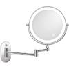 8'' Bathroom Mirrors Wall Mounted Makeup Mirror Upgrade Auto Off Led Shaving Mirror 1X/10X Magnifying Double Sided 360&Deg; Swivel Extendable Powered By 4 X Aaa Batteries Black Makeup And ( Col ( Colo view 1