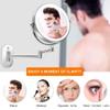 8'' Bathroom Mirrors Wall Mounted Makeup Mirror Upgrade Auto Off Led Shaving Mirror 1X/10X Magnifying Double Sided 360&Deg; Swivel Extendable Powered By 4 X Aaa Batteries Black Makeup And ( Col ( Colo view 2