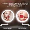 8'' Bathroom Mirrors Wall Mounted Makeup Mirror Upgrade Auto Off Led Shaving Mirror 1X/10X Magnifying Double Sided 360&Deg; Swivel Extendable Powered By 4 X Aaa Batteries Black Makeup And ( Col ( Colo view 3