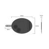 Brush Cleaning Mat, Portable Washing Tool, Universal desktop Scrubber Mat, Silicone Brush Cleaning Mat for Eyeshadow Brush, black view 3