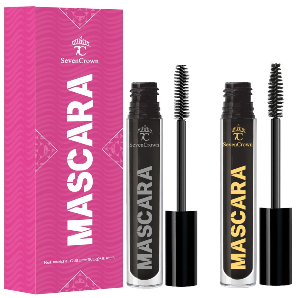 7C SEVENCROWN Mascara Black Volume and Length Waterproof | Vegan & Cruelty Free | Holiday Gift for Beauty Lovers