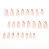 24 Pcs Press on Nails Short Almond - CEWEWP Winter Almond Fake Nails Press ons White French Nail Tips with Cherry Design Full Cover False Nails Glue on Nails Artificial Acrylic Nail Art Kit view 3