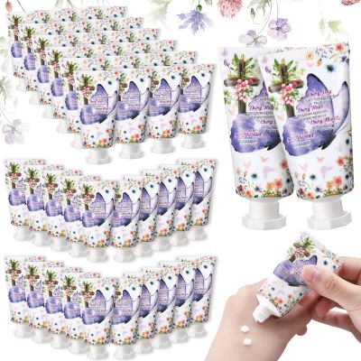Heigble 50 Pack Christian Hand Lotion Bulk Gifts for Women Christmas Stocking Stuffers Gifts Bible Mini Travel Hand Lotion for Women Church Appreciation(Butterfly)