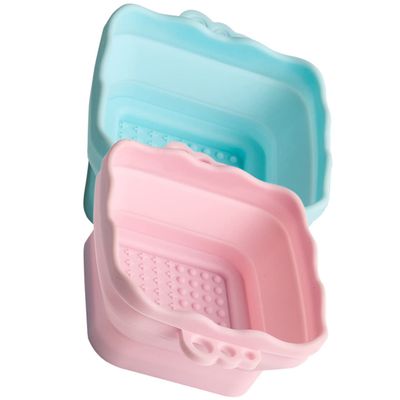 MERRYHAPY Brush Cleaning Bowl Makeup Brush Cleaner Pad Silicone Mat for Gentle Makeup Brush Cleaning Compact