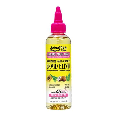 Jamaican Mango & Lime Braids Your Way Elixir  Lightweight Nourishing Oil for Boho Braids, Locs & Twists  Hydrating Scalp Treatment for Protective Styles