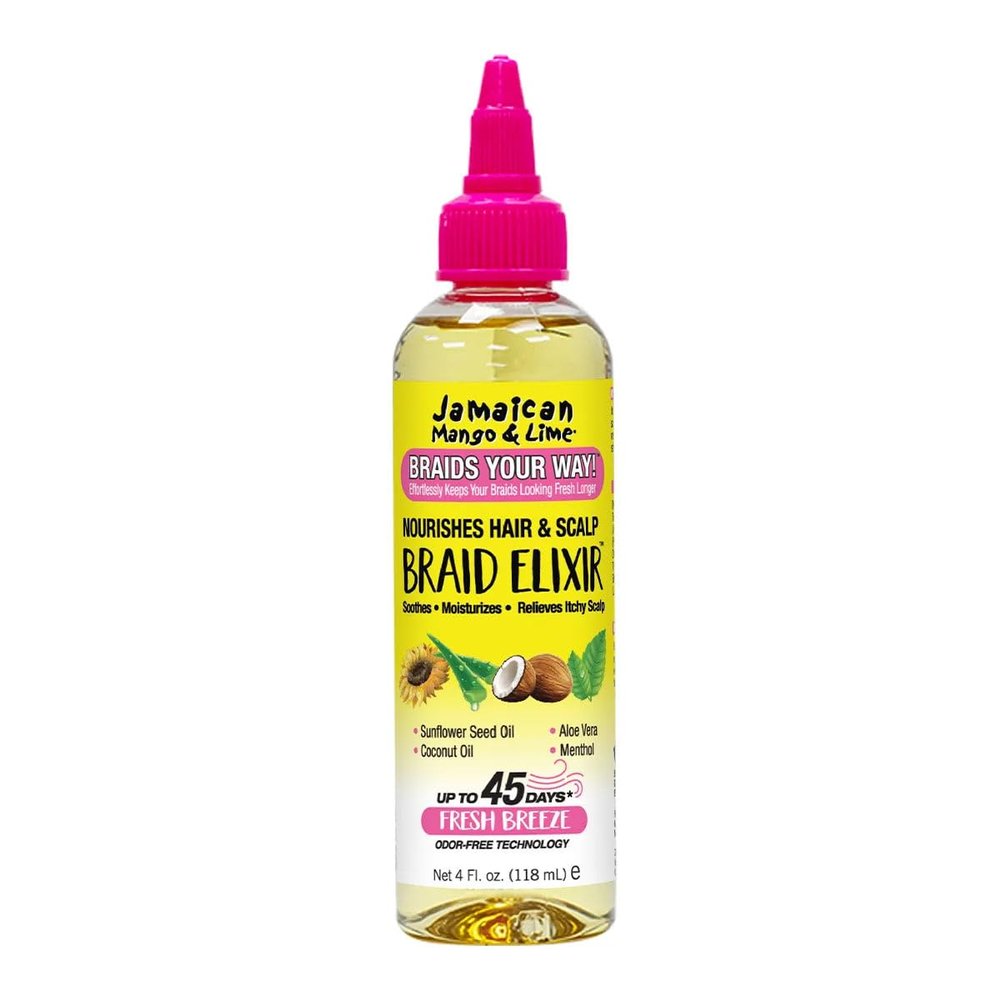 Jamaican Mango & Lime Braids Your Way Elixir  Lightweight Nourishing Oil for Boho Braids, Locs & Twists  Hydrating Scalp Treatment for Protective Styles