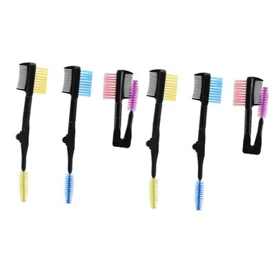Didiseaon 6pcs Detangler Brush Eyebrow Spoolie Fine Tooth Comb Eyelash Curlers Comb Handle Tool Safe Material Portable Grooming for Women Girls Ladies