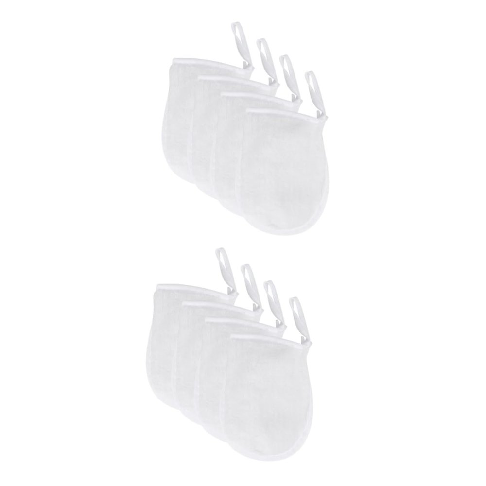 NOLITOY 8pcs Makeup Remover Puff Exfoliating Gloves Face Cleaning Gloves for Women