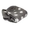 BambooMN Women's X-Large Fuzzy Soft Aloe Infused Nylon Spa Socks, Grey Dots, 3 Pairs view 2