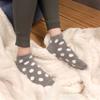 BambooMN Women's X-Large Fuzzy Soft Aloe Infused Nylon Spa Socks, Grey Dots, 3 Pairs view 3