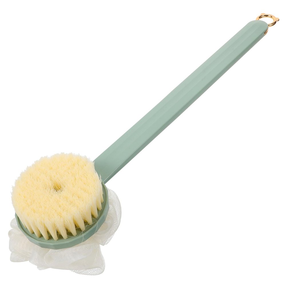 balacoo One Bathing Scrubber Long Handle Bath Brush Shower Body Brush Exfoliating Mitt for Back Feet Cellulite Massage