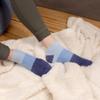 BambooMN Women's X-Large Fuzzy Soft Aloe Infused Fuzzy Nylon Spa Socks, Navy, 3 Pairs view 3
