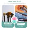 balacoo 2pcs Silicone Makeup Brush Cleaning Mats Scrub Pads for Efficient Brush Maintenance Blue Pink Durable Reusable Non-damaging for Healthy Skin Care view 4