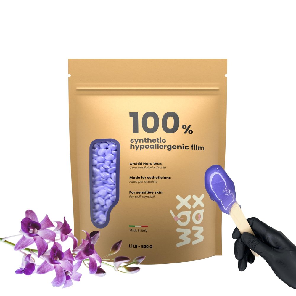 Wax Wax Orchid Hard Wax Beads | Facial Wax for Ultra Sensitive Skin | Rosin-Free, Hypoallergenic, Strip-Free | Low Melting, Cruelty-Free & Eco-Friendly Waxing Beads | Made In Italy - 1.1lb