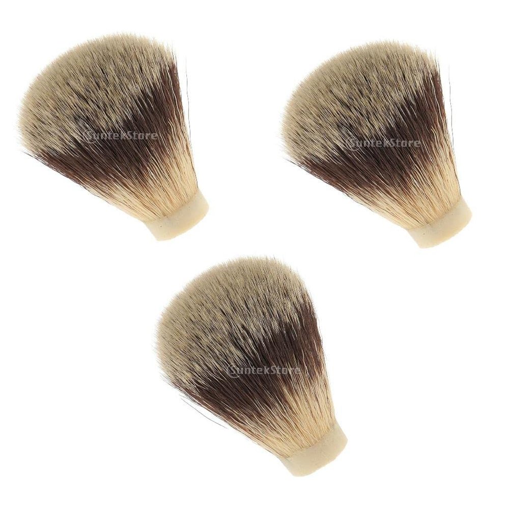 Milageto 3 X Nylon Shaving Brush Knot for Men Salon Hair Ramoval Cutting Dust Clean