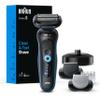 Braun Electric Shaver for Men, Series 5 5150cs, Wet & Dry Razor, Turbo Shaving Mode, Foil Shaver, with Beard Trimmer, Body Groomer and Charging Stand, Blue view 1