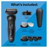 Braun Electric Shaver for Men, Series 5 5150cs, Wet & Dry Razor, Turbo Shaving Mode, Foil Shaver, with Beard Trimmer, Body Groomer and Charging Stand, Blue view 3