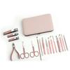 AMONG Manicure Kit Stainless Steel Nail Clippers Hand Care Set Nail Clippers 18-Piece Nail Tool Set Nail Care Set Suitable for Outdoor Travel Rose Gold Nail Clippers Kit (Color : A) view 3