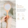 Mipcase Led Pocket Makeup Mirror Hand Mirror Handle Round Led for Makeup for Home Travel view 2