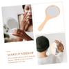 Mipcase Led Pocket Makeup Mirror Hand Mirror Handle Round Led for Makeup for Home Travel view 3