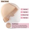 Lace Wig Grip Cap for Women - Medium Size Snug Fit 4x5 Transparent Swiss Lace Non-slip Glueless Wig Gripper with Ear-Cutouts Adjustable Velcro Headband (Light Brown) view 4