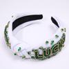 CEALXHENY Embellished Crystal Rhinestone Knotted Headband - Green Shamrock Hair Accessories for Women, Irish Holiday Outfit Gifts (LUCKY 1) view 4