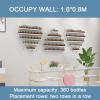 FEITJMMW 3 PCS Metal Nail Polish Wall Rack Wall Mounted Nail Polish Organizer Shelf, Display Rack Cosmetic Display Cases Lipstick Perfume Wall Shelf Organizers for Home Spa Nail Salon Shop view 2