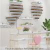 FEITJMMW 3 PCS Metal Nail Polish Wall Rack Wall Mounted Nail Polish Organizer Shelf, Display Rack Cosmetic Display Cases Lipstick Perfume Wall Shelf Organizers for Home Spa Nail Salon Shop view 3