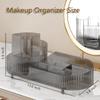360 Rotating Makeup Organizer for Vanity - Large Capacity Cosmetic Display Case Countertop Cosmetic Storage Holder with Makeup Brush Holders Gray view 2