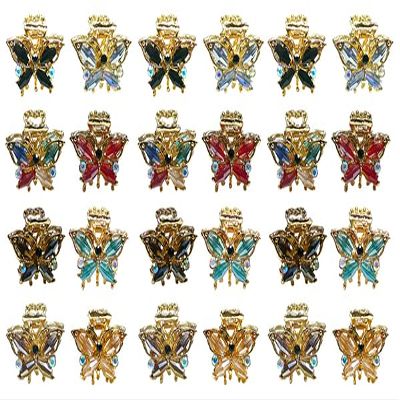 3 Set of 8 24 Count JCGY Mini Hair Claws Butterfly Metal Claw Clips Gold Tone Women Girls U86425-2434-8-3
