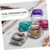 minkissy 2pcs Nail Storage Box Powder Container for Nail Art Tools Lightweight Portable Design for Home and Salon Use view 2