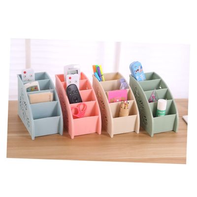 ABOOFAN Elegant 4-section Desktop Organizer Plastic Makeup Toiletry Stationery Socks Storage Box Home Office