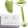 MESKEL Gua sha Scraper Board Natural Crystal Jade Roller Facial Thin Massager Box Skin Slim Pink Stone Guasha Gem Anti Wrinkle Remover Gua Sha Gift Set Tool Massage Tool Set (Color : Sets 02) view 4