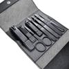 AMONG Manicure Kit Manicure Pedicure Personal Care Set Man Built in Nail File Portable Nail Clippers 8 Pieces Black Home Use Nail Clippers Kit view 4