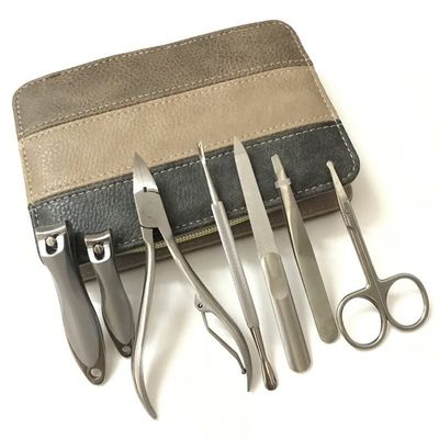 AMONG Manicure Kit 7 in 1 Stainless Steel Manicure Set Professional Nail Clips Fitting Foot Tools, Manicure Toe Cutter Nail Set with Bag Nail Clippers Kit