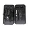 AMONG Manicure Kit Personal Care Tools Nail Clippers Home Use Pedicure Manicure Set 12 Piece Set Black Nail Clippers Kit view 1