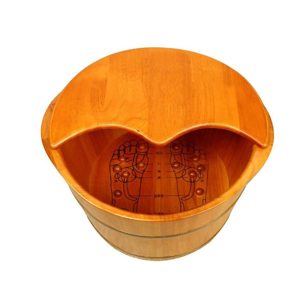 BABYCE Foot Bath Soak Foot Basin for Foot Bath,Soak,or DetoxFoot Soak Bucket Made of Solid Wood,Foot Spa for Adults,Large Foot Soak Tub Foot Spa Household Wash Ba