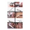 AMONG Manicure Kit Black Nail Clipper Set Professional Pedicure Manicure Tool Men's Grooming Set Stainless Steel Portable Travel Nail Cover 8 Pieces Nail Clippers Kit (Color : A) view 4