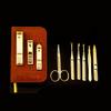 AMONG Manicure Kit Beauty Manicure Stainless Steel Nail Clippers Set Nail Clippers Care Tools Man in Woman 9 Pieces Brown Nail Clippers Kit view 3