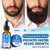 Beard Growth Oil & Beard Balm - Beard Growth Kit with 2X Concentration Biotin for Men, Natural Ingredients with Argan Oil, Jojoba Oil and Vitamin (Sandalwood) view 2