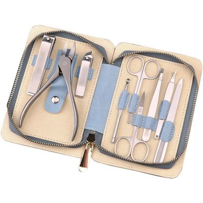 AMONG Manicure Kit Stainless Steel Nail Clippers 9-Piece Personal Care Nail Manicure Set Nail File Suitable for Men and Women Home Travel Nail Clippers Kit
