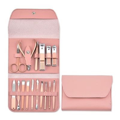 AMONG Manicure Kit Nail Clipper Set 16-in-1 Renovation Manicure Tool Set Beauty Care Set Suitable for Family Outdoor Travel Best Gift Nail Clippers Kit (Color : B)