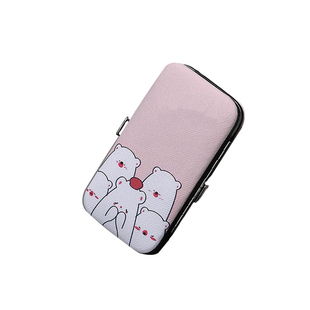 AMONG Manicure Kit Beauty Manicure Nail File Nail Clipper Tool Ladies Portable Personal Care Set 7 Pieces Traveling Nail Clippers Kit (Color : Pink)