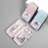 AMONG Manicure Kit Beauty Manicure Nail File Nail Clipper Tool Ladies Portable Personal Care Set 7 Pieces Traveling Nail Clippers Kit (Color : Pink) view 2