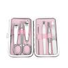 AMONG Manicure Kit Beauty Manicure Nail File Nail Clipper Tool Ladies Portable Personal Care Set 7 Pieces Traveling Nail Clippers Kit (Color : Pink) view 3