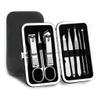 AMONG Manicure Kit Nail Clipper Set Black Stainless Steel Nail Manicure Tools Home Beauty Nail Set Travel Portable Gift Box Nail Set 8 Pieces Nail Clippers Kit (Color : A) view 1